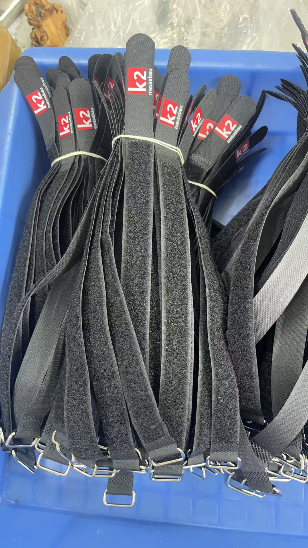 Custom Printed Hook and Loop Cable Ties with Metal Eyelet | Back to Back Design